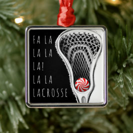 Ornamento De Metal Lacrosse Colecionável de Natal
