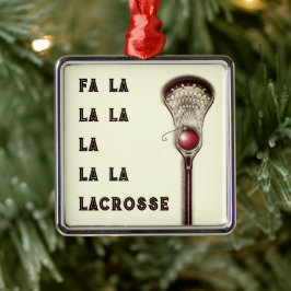 Ornamento De Metal Lacrosse Colecionável de Natal