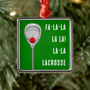 Ornamento De Metal Lacrosse Goleiro Colecionável