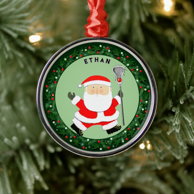 Ornamento De Metal Lacrosse Natal Colecionável (Árvore)