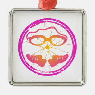 Ornamento De Metal Lady Triathlon, mulher triathlon