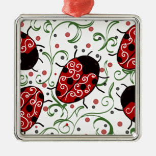 Ornamento De Metal Ladybug