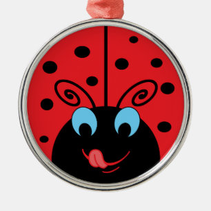 Ornamento De Metal Ladybug