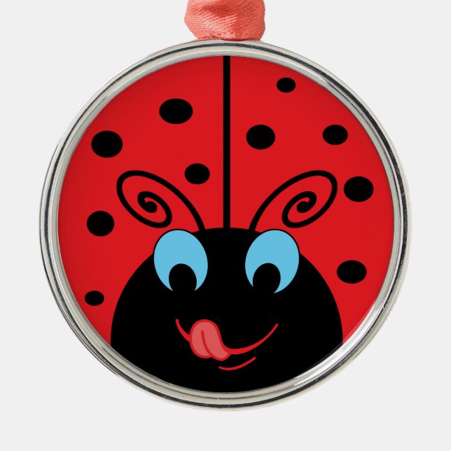 Ornamento De Metal Ladybug (Frente)