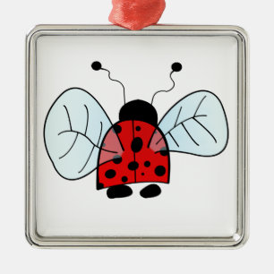 Ornamento De Metal Ladybug