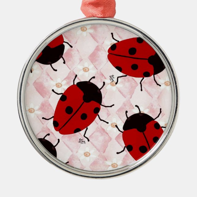 ORNAMENTO DE METAL LADYBUGS (Frente)