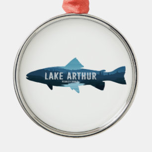 Ornamento De Metal Lago Arthur Pennsylvania Peixes