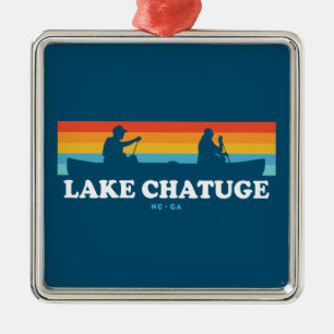 Ornamento De Metal Lago Chatuge North Carolina Georgia Canoe