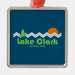 Ornamento De Metal Lago Clark National Park Retro
