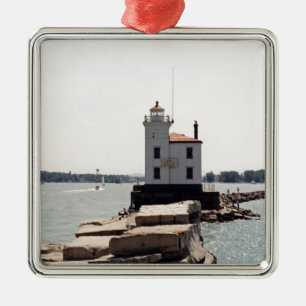 Ornamento De Metal Lago Erie Lighthouse