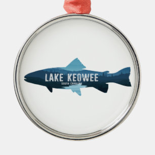 Ornamento De Metal Lago Keowee South Carolina Peixes