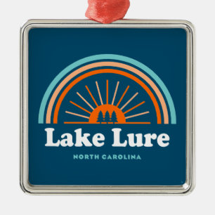 Ornamento De Metal Lago Lure North Carolina Rainbow