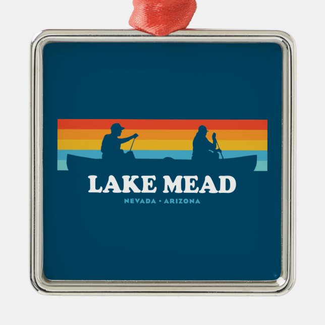 Ornamento De Metal Lago Mead Nevada Arizona Canoé (Frente)