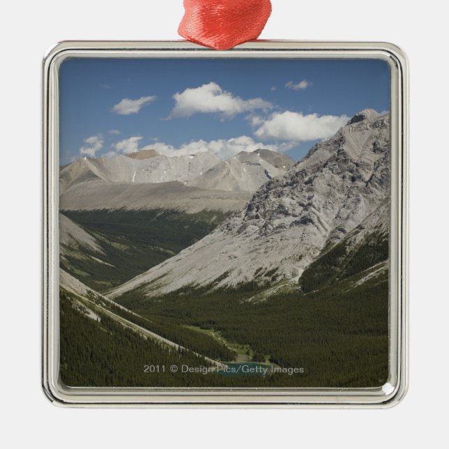 Ornamento De Metal Lago mountain em um vale com céu azul (Frente)