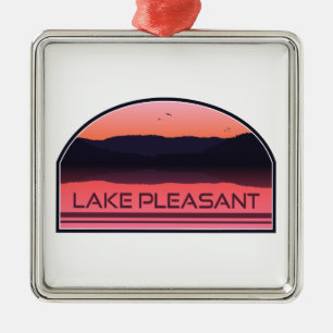Ornamento De Metal Lago Pleasant Arizona Red Sunrise