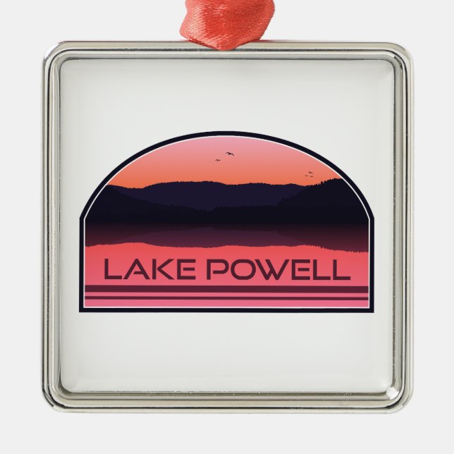 Ornamento De Metal Lago Powell Arizona Utah Red Sunrise (Frente)