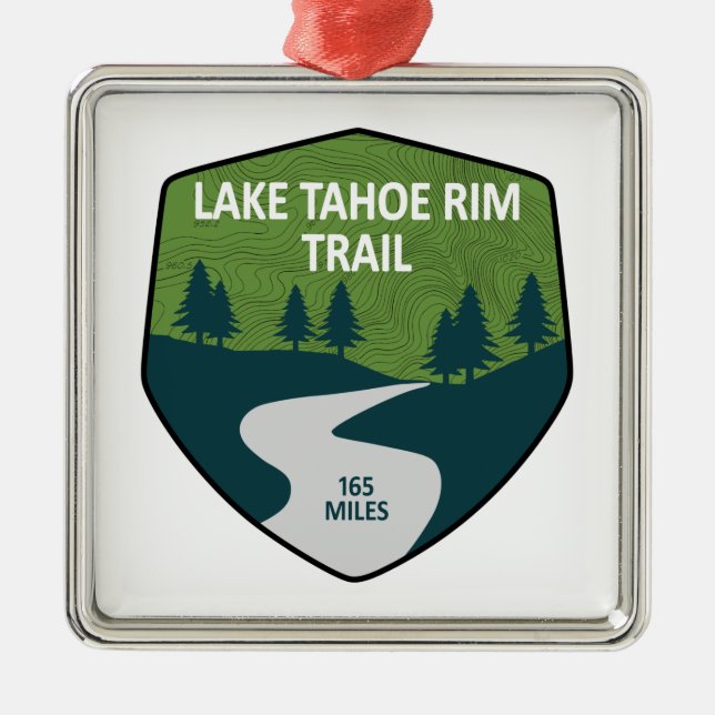 Ornamento De Metal Lago Tahoe Rim Trail (Frente)