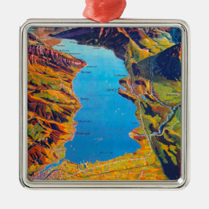 Ornamento De Metal Lago Vintage de Thun Suiça