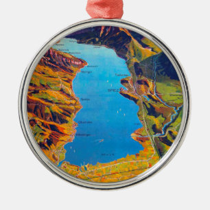 Ornamento De Metal Lago Vintage de Thun Suiça