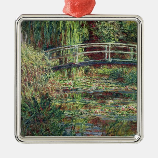 Ornamento De Metal Lagoa de Claude Monet | Waterlily: Harmonia (Frente)