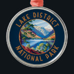 Ornamento De Metal Lake District National Park England Em Distância<br><div class="desc">Trabalho de arte do Parque Nacional do Lago. É o maior dos treze parques nacionais em Inglaterra e no País de Gales.</div>