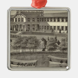 Ornamento De Metal Lake House, Primavera Lake, NJ