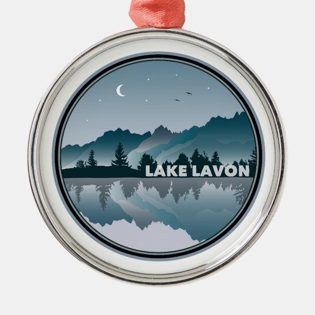 Ornamento De Metal Lake Lavon Texas Refletion (Frente)