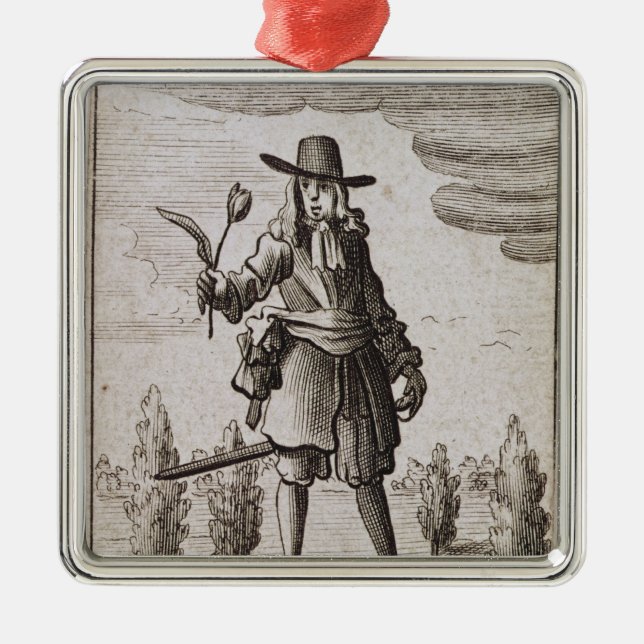 Ornamento De Metal Lamberto Simnel, cavaleiro da tulipa dourada (Frente)