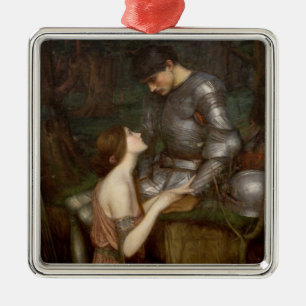 Ornamento De Metal Lamia e o Soldier (por John William Waterhouse)