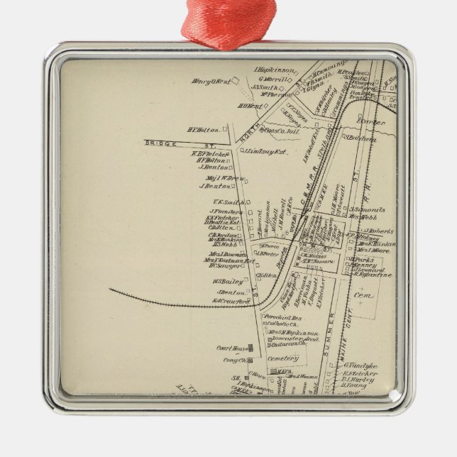 Ornamento De Metal Lancaster, cidade de Lancaster (Frente)