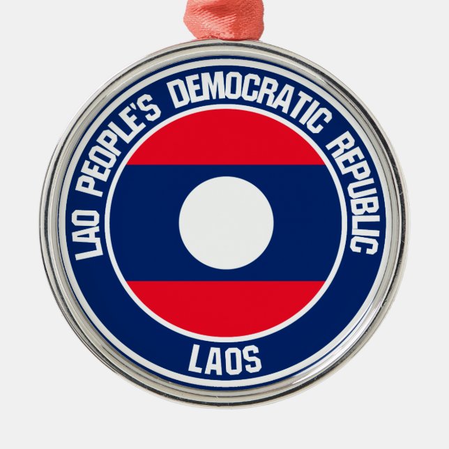 Ornamento De Metal Laos Round Emblem (Frente)