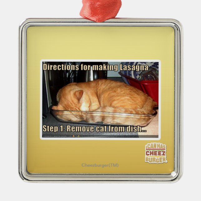 Ornamento De Metal Lasanhas do fazer (Frente)