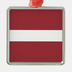 Ornamento De Metal Latvian Flag (Latvia)