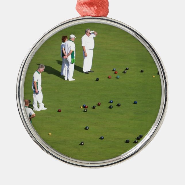 Ornamento De Metal Lawn Bowls Inglaterra (Frente)