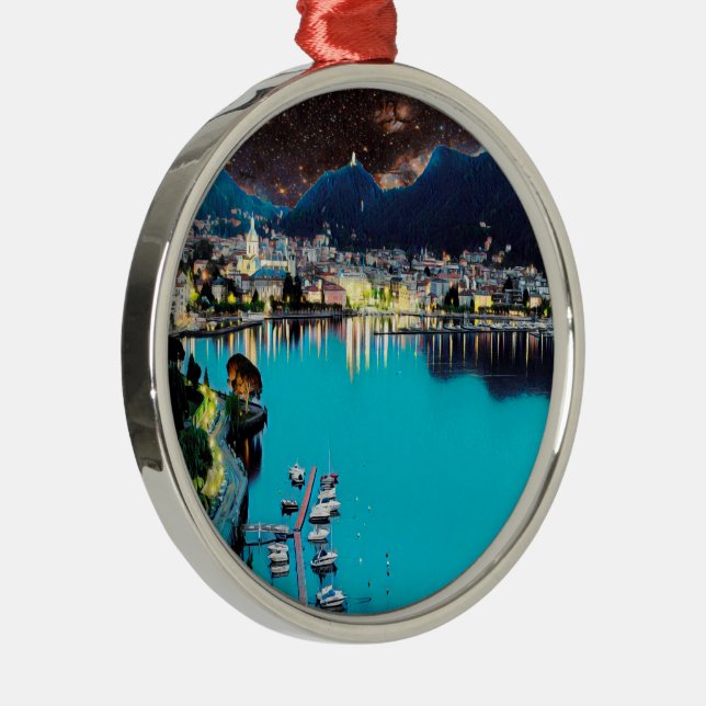 Ornamento De Metal ldp COMO - Lago - Panorama (Direito )