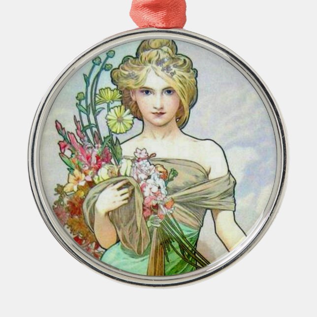 Ornamento De Metal Le Printemps c1895 (Frente)