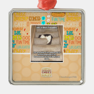 Ornamento De Metal Leis da probabilidade de Kitteh