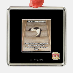 Ornamento De Metal Leis da probabilidade de Kitteh