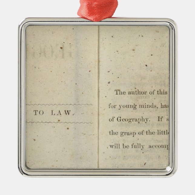 Ornamento De Metal Leitor geográfico preface para crianças Dixie (Frente)