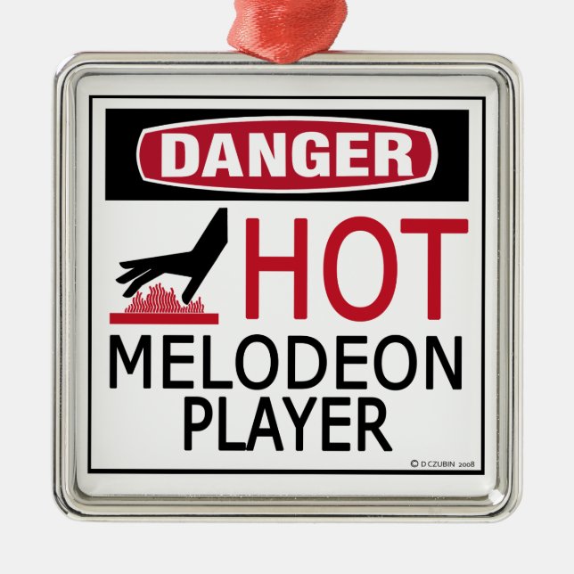 Ornamento De Metal Leitor Melodeon Quente (Frente)