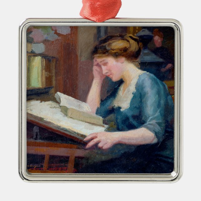 Ornamento De Metal Leitura (Frente)