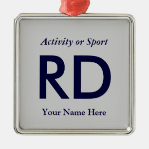 Ornamento De Metal Lembrança da letra de time do colégio da faculda