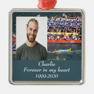 Ornamento De Metal Lembrança Memorial de Foto Personalizada Para Semp