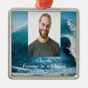 Ornamento De Metal Lembrança Memorial de Foto Personalizada Para Semp
