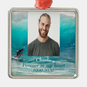 Ornamento De Metal Lembrança Memorial de Foto Personalizada Para Semp