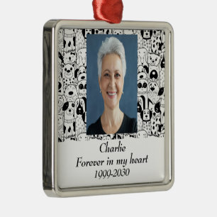 Ornamento De Metal Lembrança Memorial de Foto Personalizada Para Semp