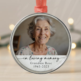 Ornamento De Metal Lembrança Personalizada de Foto Em Memória Carinho