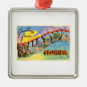 Ornamento De Metal Lembrança velha das viagens vintage de Tallahassee