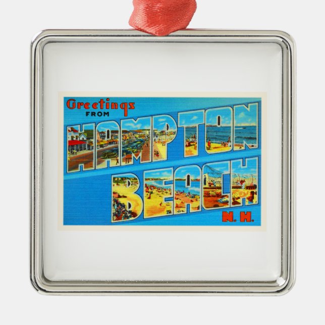 Ornamento De Metal Lembrança velha do viagem de New Hampshire NH da (Frente)