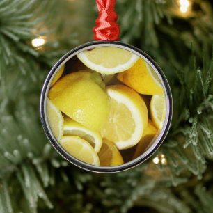 Ornamento De Metal Lemons Amarelo